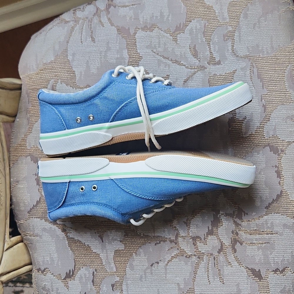 🎉HP🎉Sperry STS22358: Men's Halyard Retro Stellar denim blue Sneaker  - Picture 4 of 9